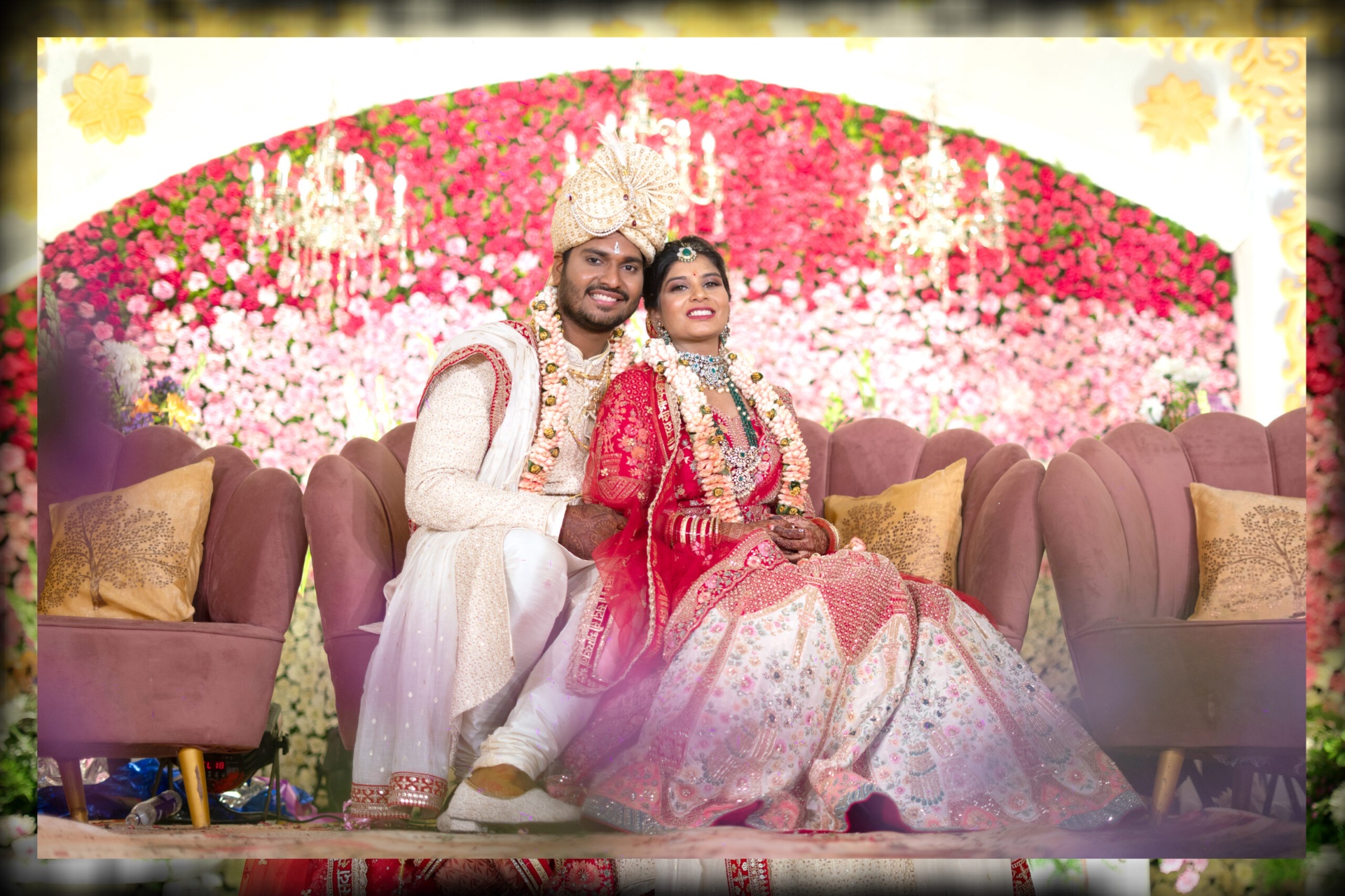 South Indian wedding couple photographed by SMM Click